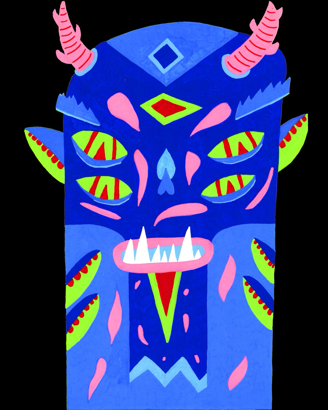 Original hand-drawn monster illustration
