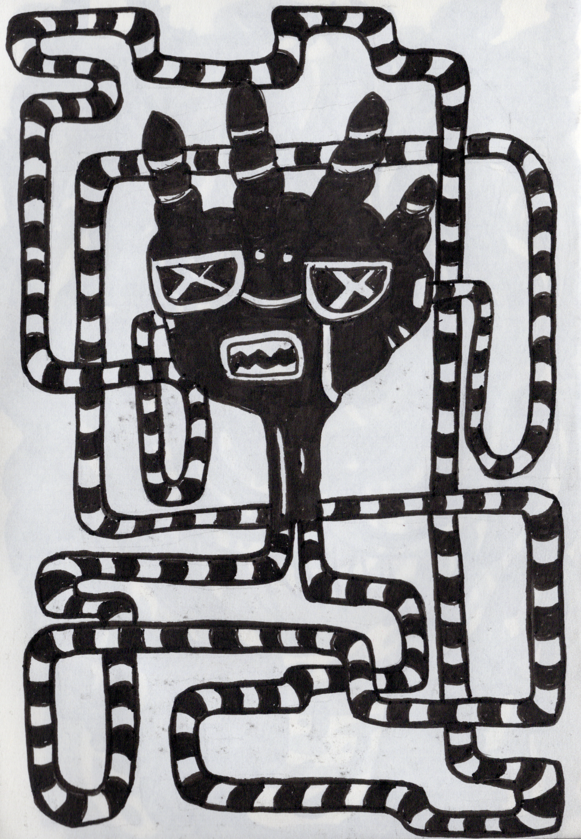 Original hand-drawn monster illustration