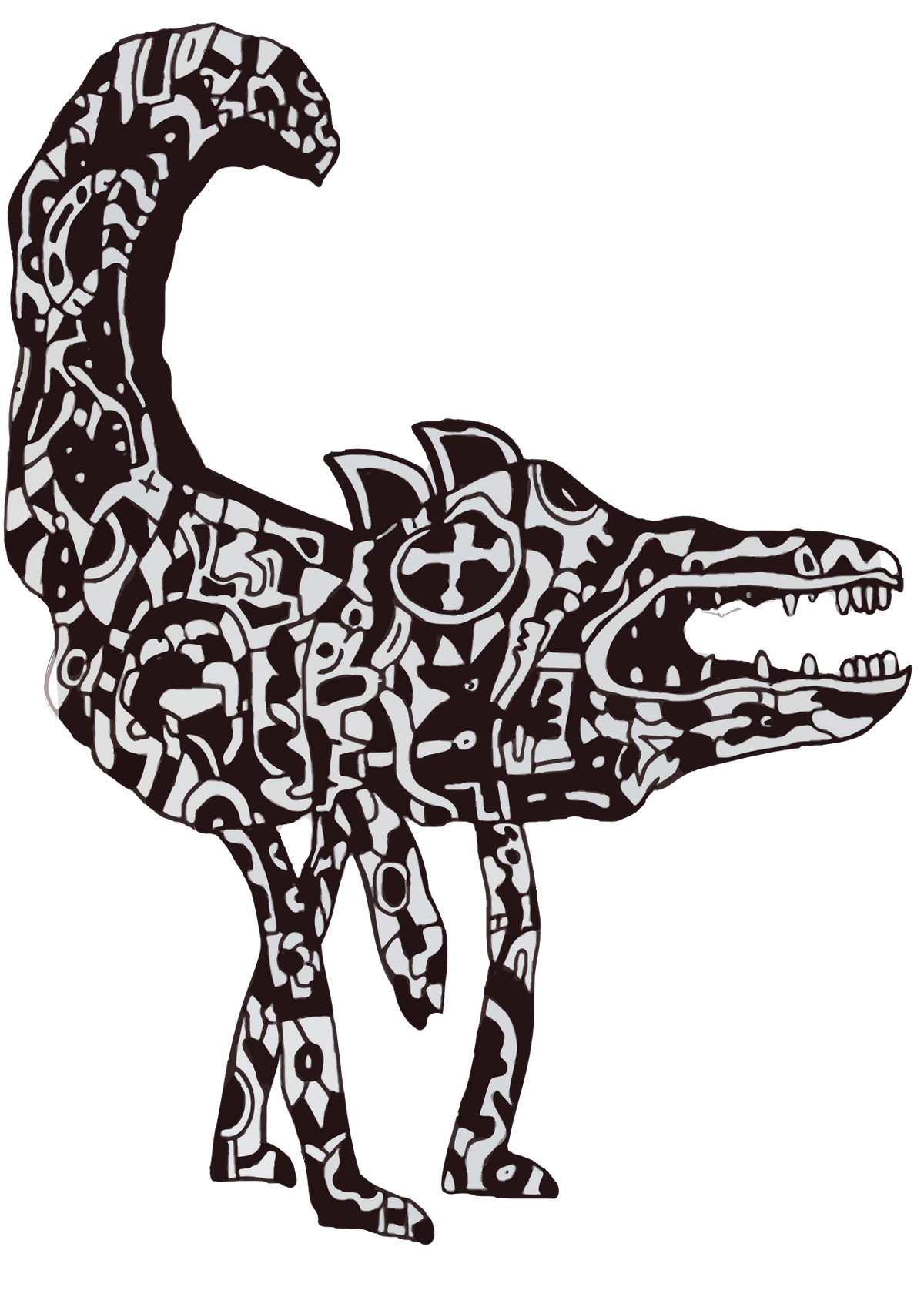 Original hand-drawn monster illustration titled Pure